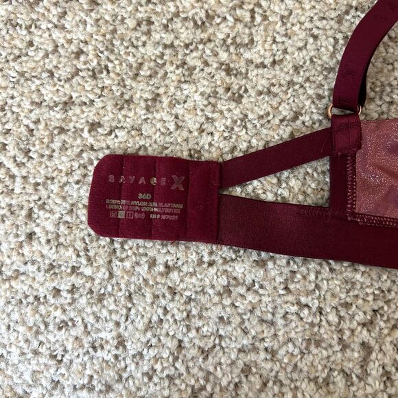 Savage X Fenty Women's Core Microfiber Metallic T-Shirt‎ Bra pink Size 36D - Picture 4 of 5